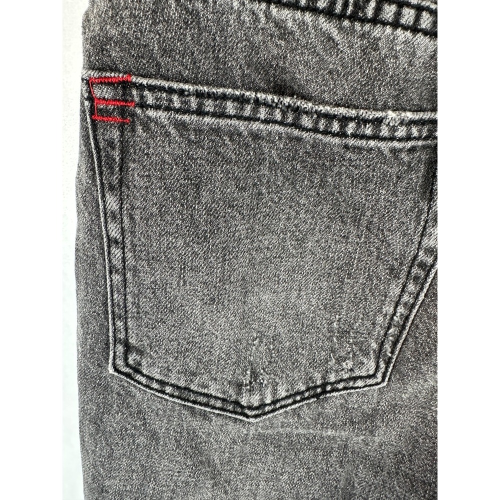 BDG Slim Straight Jeans 27 Black Distressed Ripped High Rise Grunge Streetwear - Picture 9 of 14